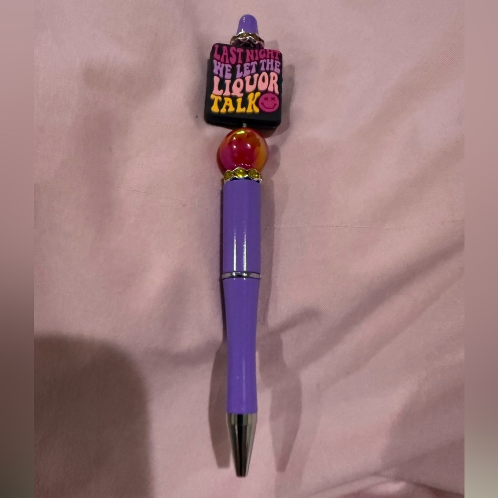 Purple Novelty Pen with Fun Topper